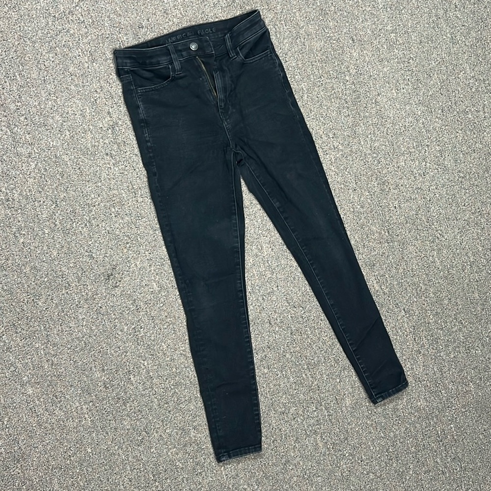 American eagle super high rise jegging black